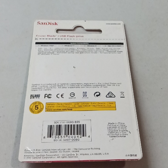 SanDisk Cruzer Blade USB Flash Drive 8GB - Picture 2 of 3